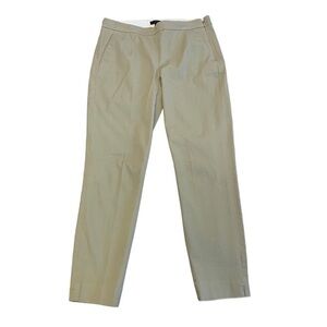 J. Crew tan beige slim ankle pants Sz 4 stretch side zipper